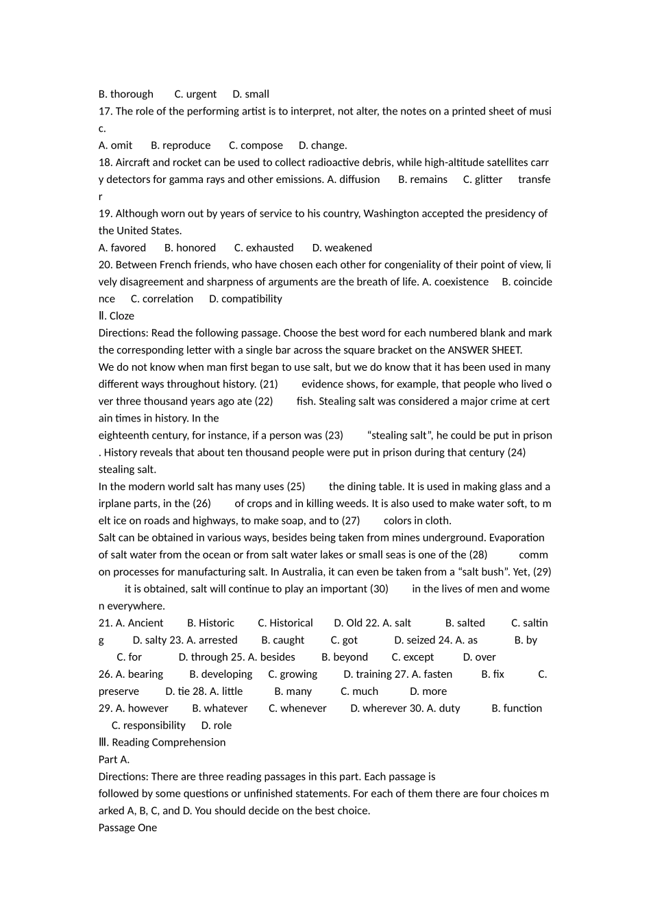 博士研究生入学考试英语试题   _第2页