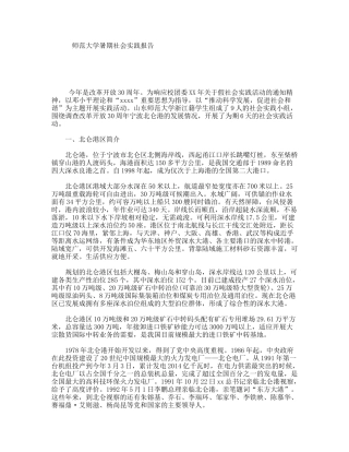 师范大学暑期社会实践报告