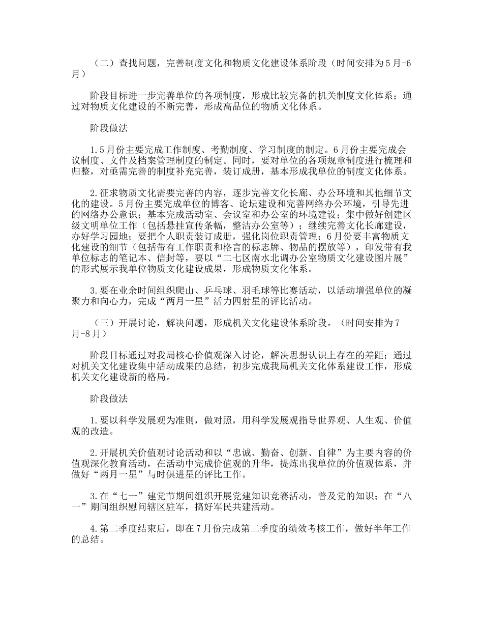 机关文化建设集中活动实施方案_第2页