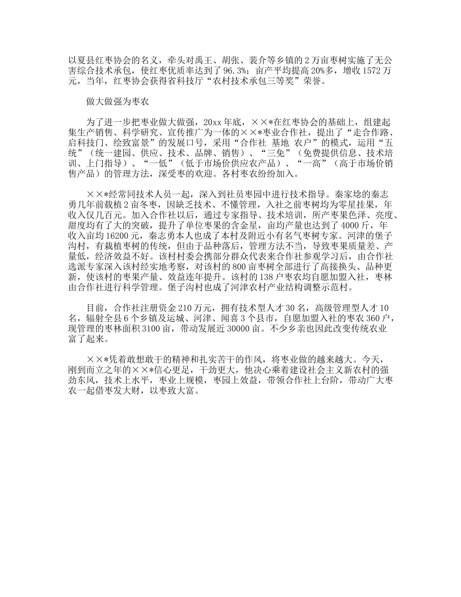 十佳青年创业明星先进事迹材料_第2页