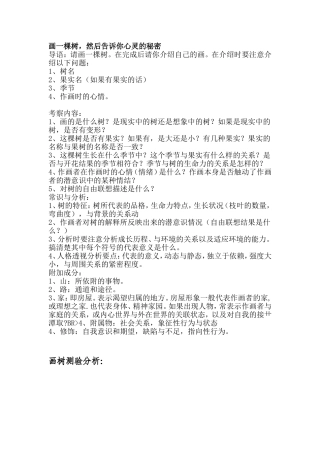 画一棵树，然后告诉你心灵的秘密