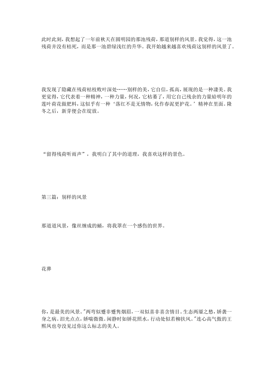 话题作文作文别样的风景600字（5篇）_第3页