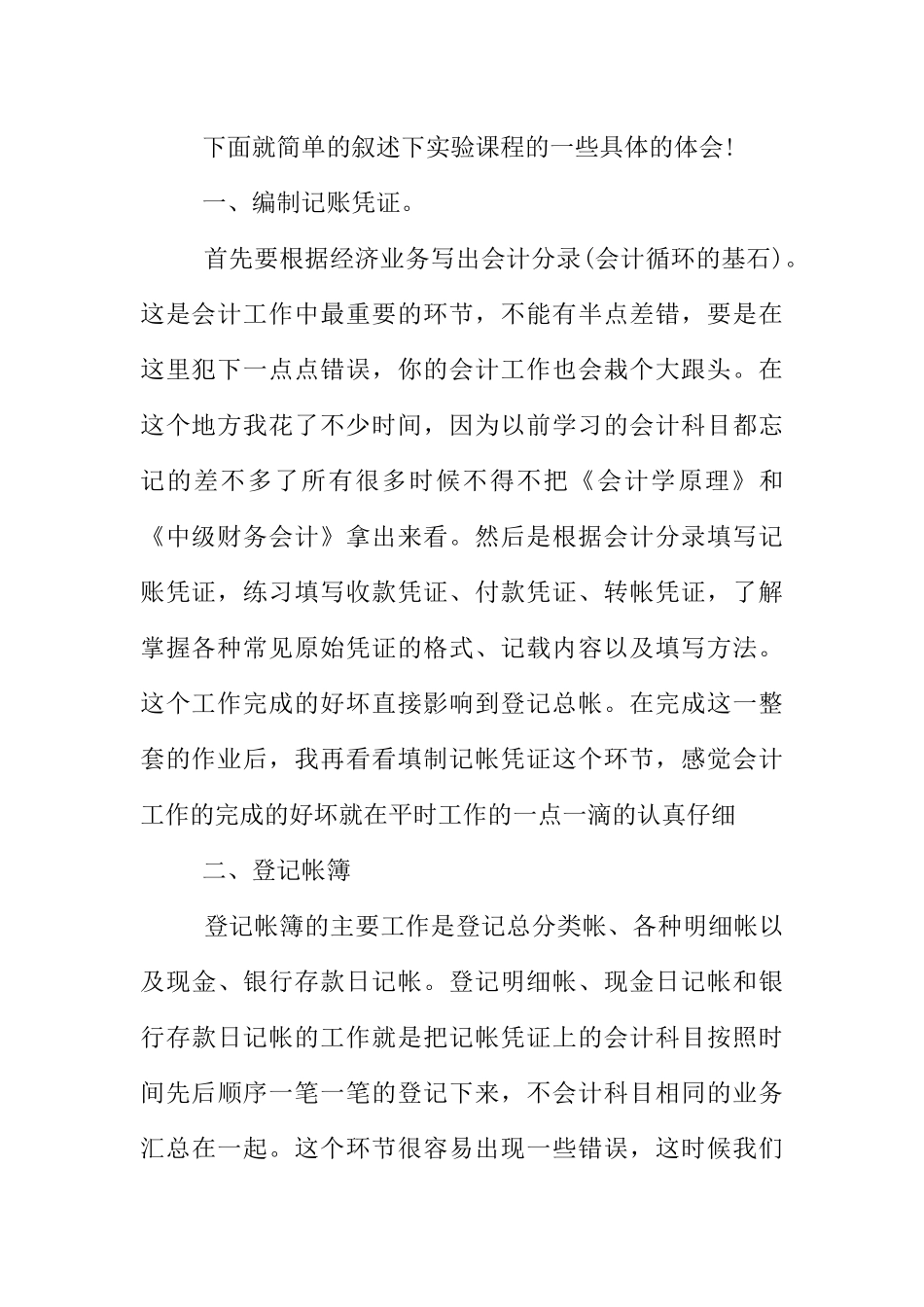 会计电算化实训心得体会_第2页