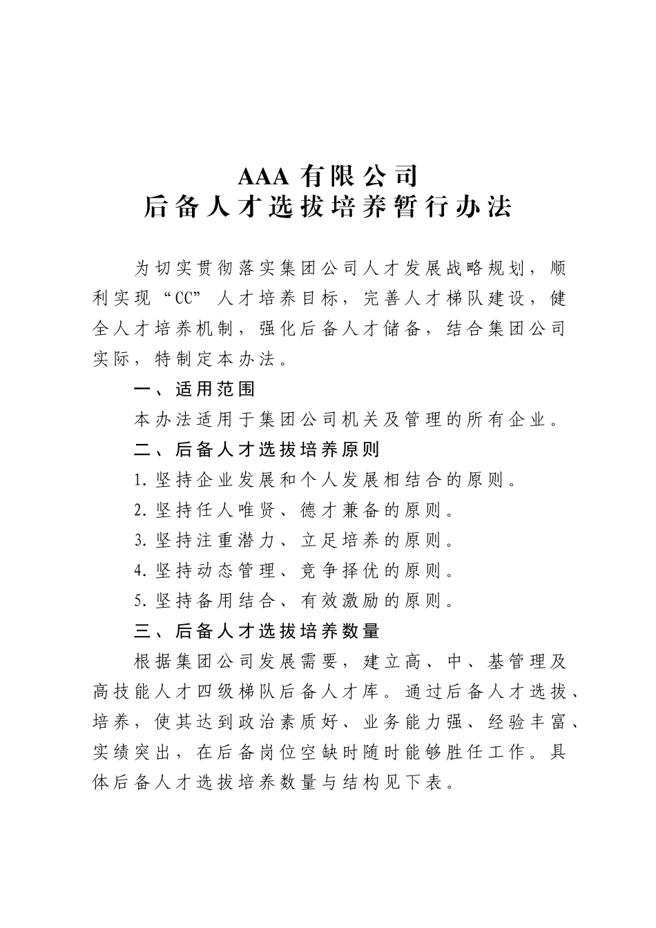 集团公司后备人才选拔培养暂行办法_第3页