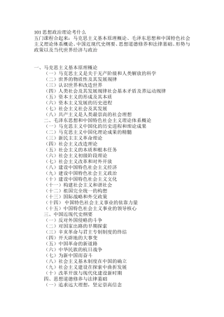 思想政治理论考什么