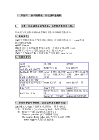 形容词、副词的原级、比较级和最高级英语教学