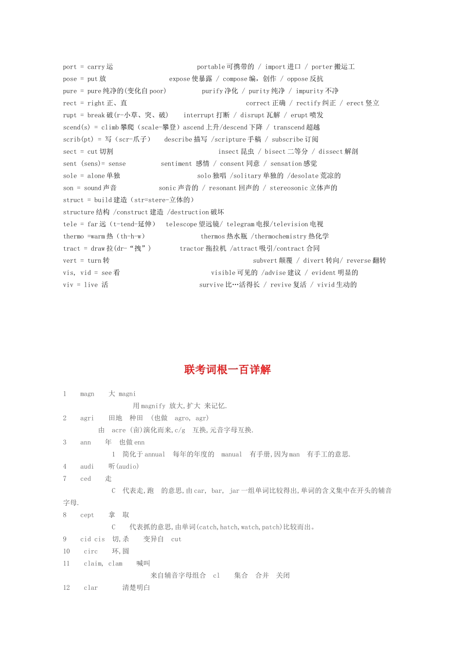 联考核心词汇词根破解_第2页