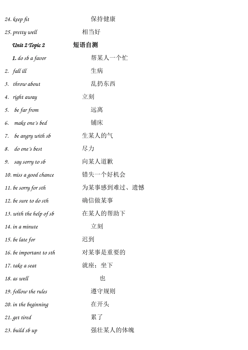 仁爱版八年级英语上册词汇及短语汇总（完整版）_第2页