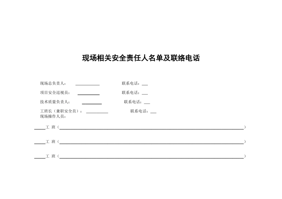 日常施工安全检查表_第2页