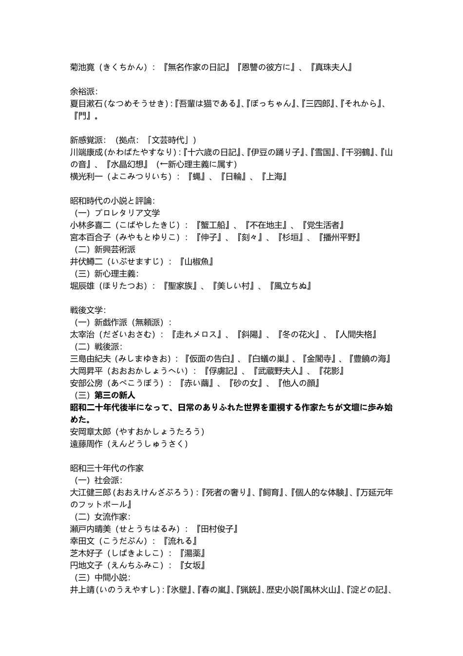 日语专业八级考试文学史复习提纲（二）_第3页