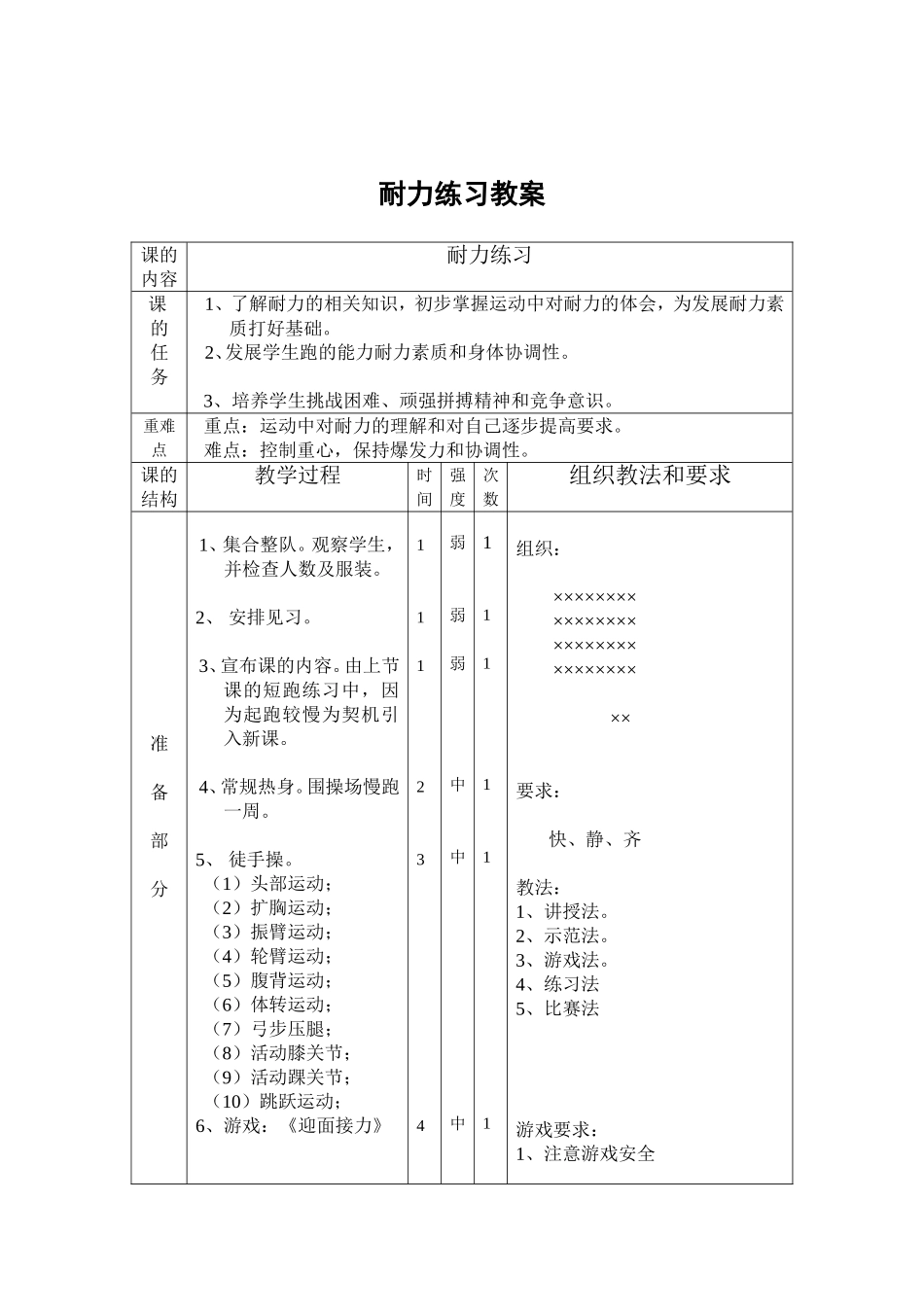 耐力练习教案_第2页