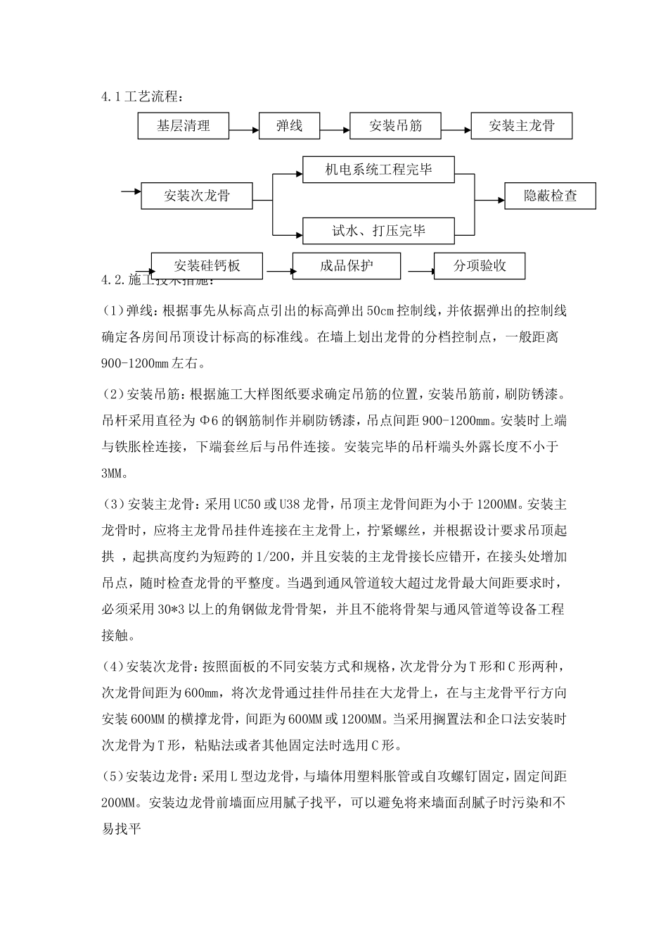 四硅钙板吊顶施工方案_第2页