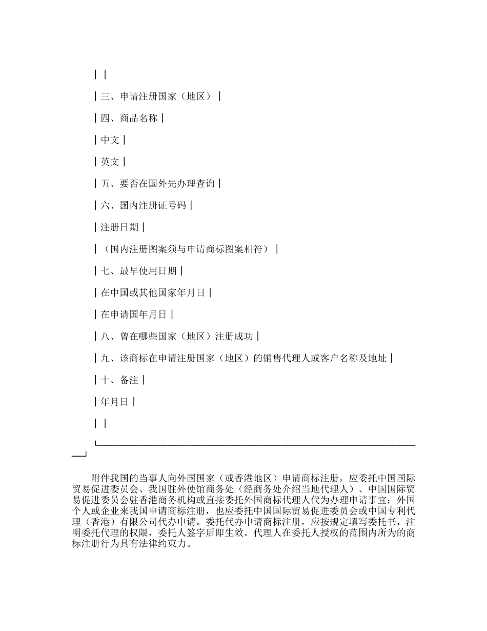 申请到国外注册商标委托函_第2页
