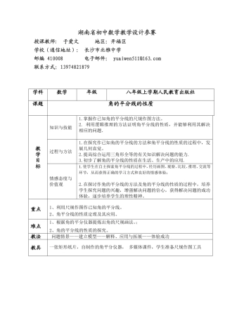 湖南省初中数学教学设计参赛