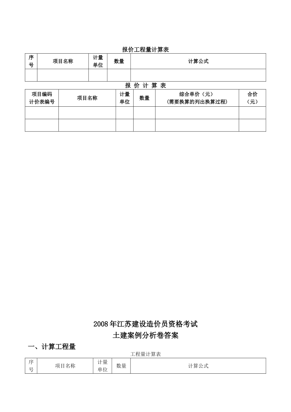 年江苏省建设工程造价员资格考试_第3页