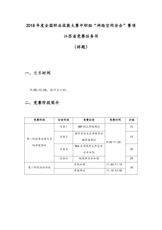 年度全国职业技能大赛中职组“网络空间安全”赛项