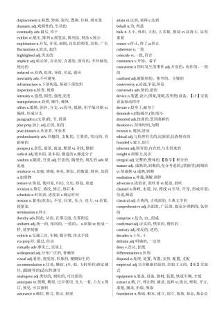 displacementn.移置,转移,取代,置换,位移,排水量英语单词汇总