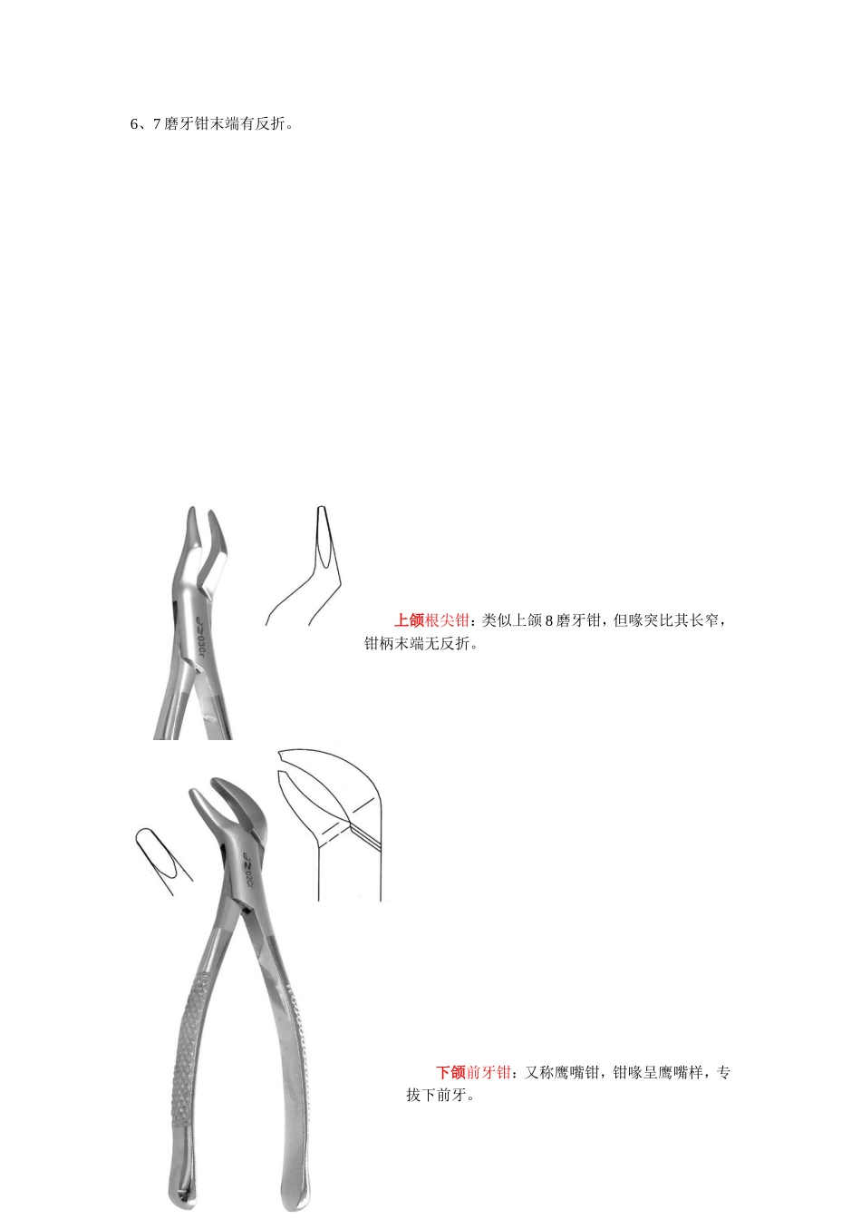 成人牙钳的构成：钳柄+关节+钳喙_第3页