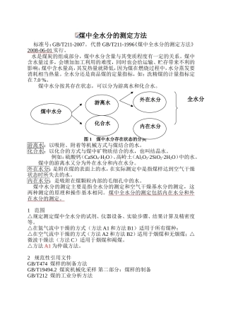 EquationChapter1Section1煤中全水分的测定方法