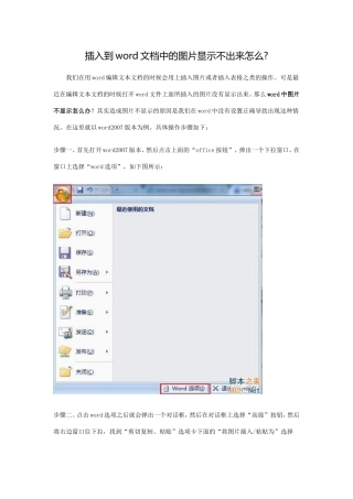 插入到word文档中的图片显示不出来怎么处理