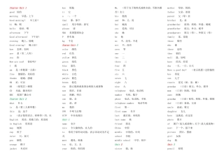good好的  小学英文单词汇总