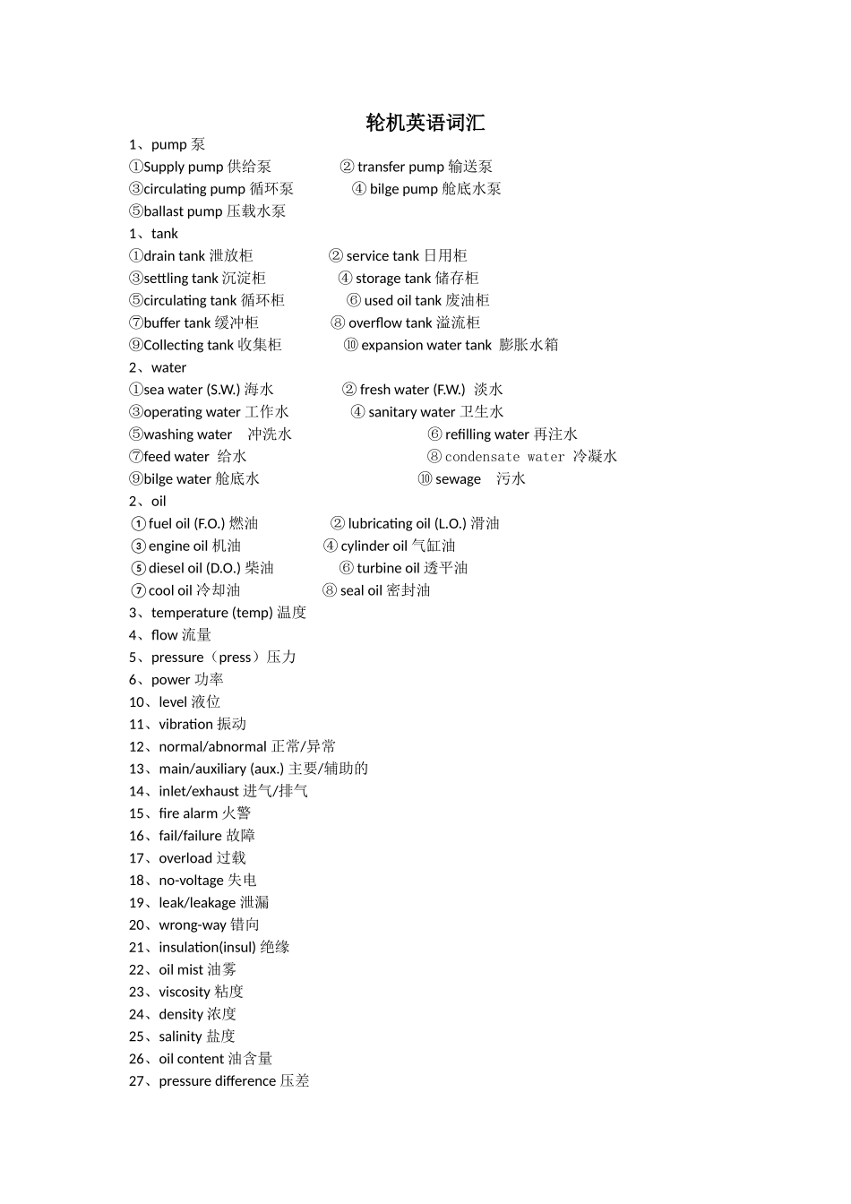 轮机英语词汇_第1页