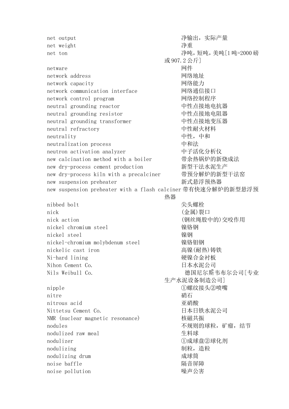 N.wt.(netweight)净重 N开头的单词汇总_第2页