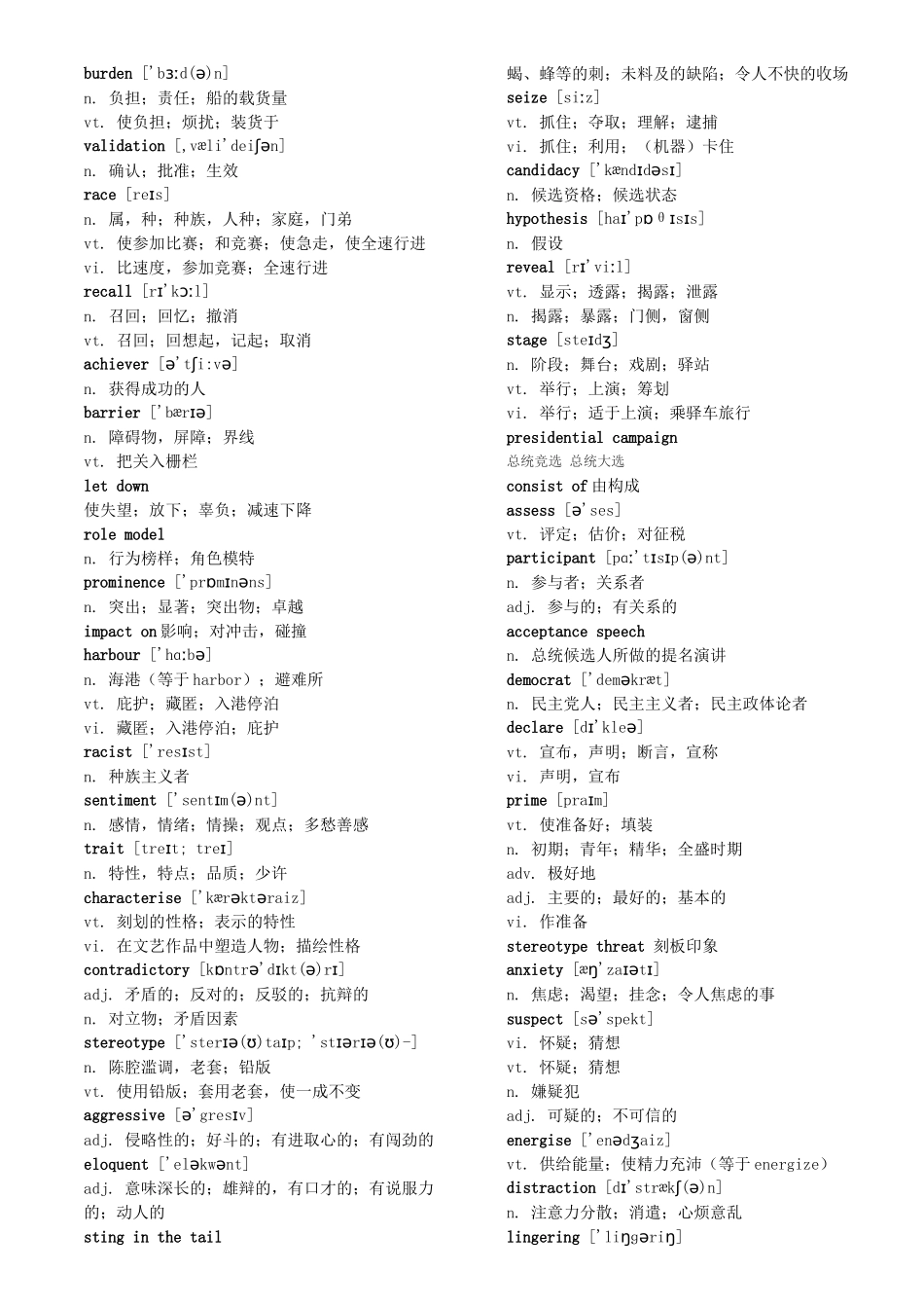 n.负担；责任；船的载货量 英语单词_第1页