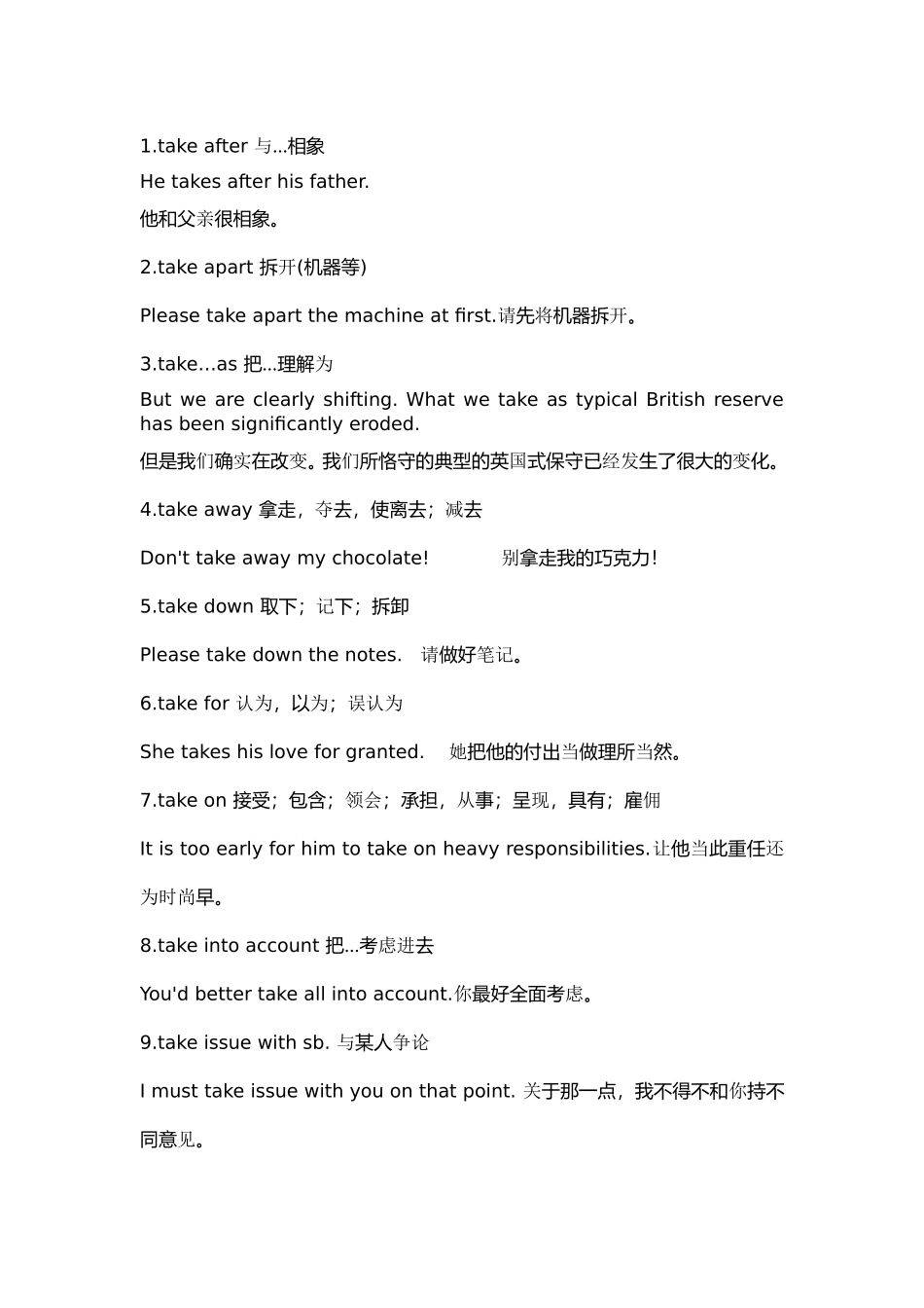 takeafter与…相象 英语短语翻译_第1页