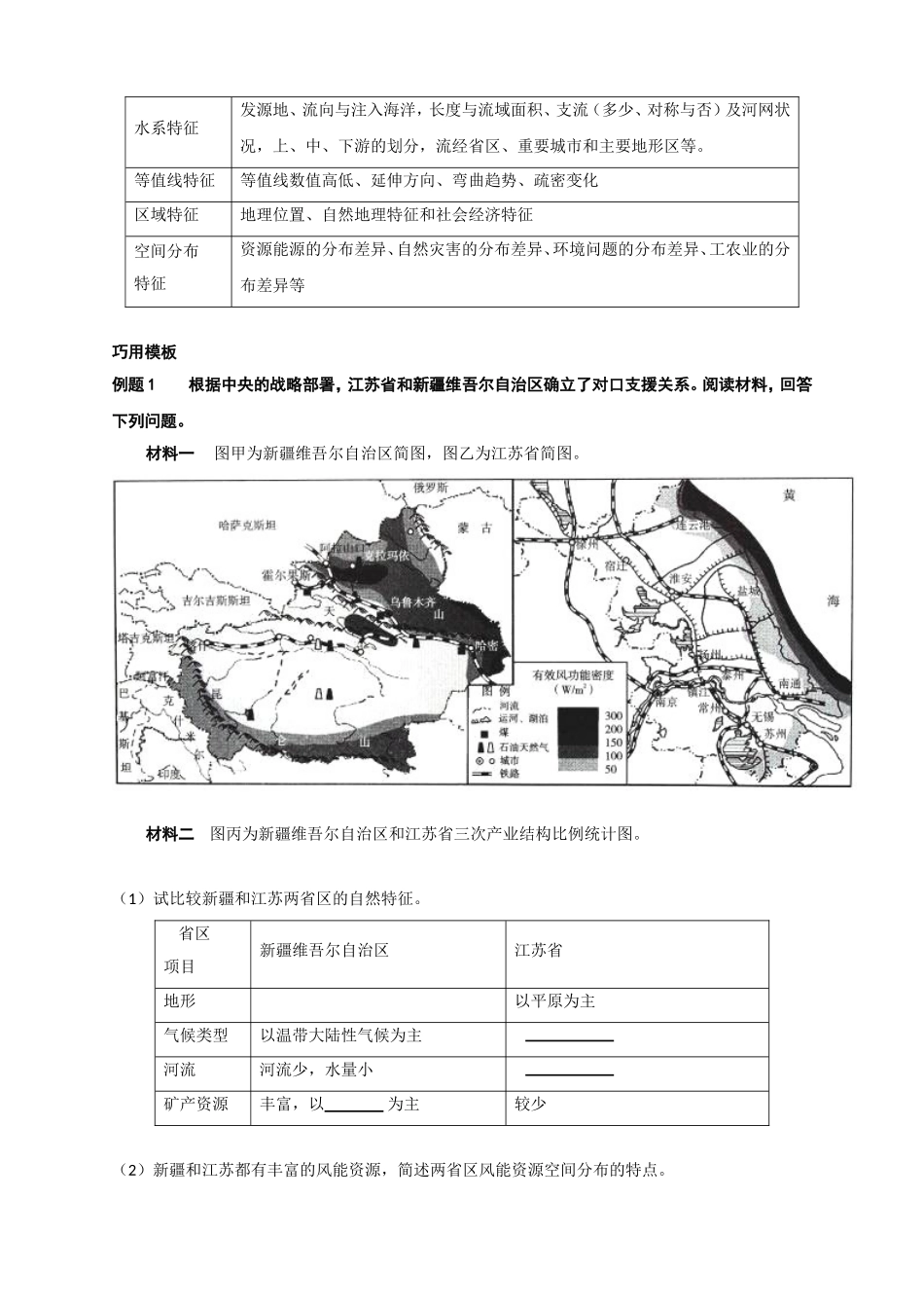 试题研究高考地理压轴突破之综合题答题建模——比较类_第3页