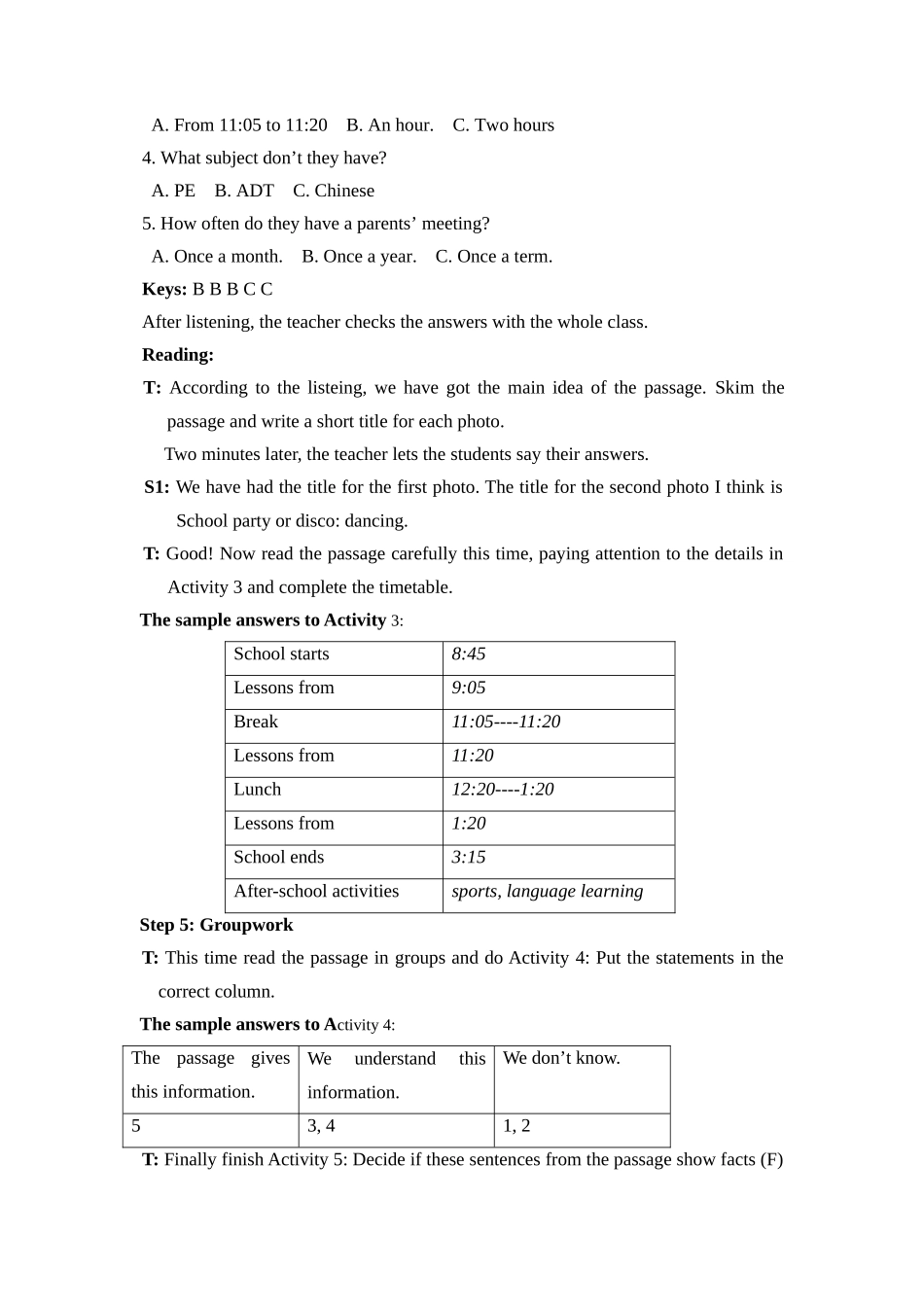 Unit 2 What’s the best thing about school英语教学设计_第3页