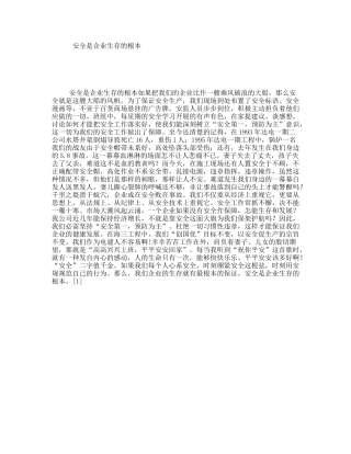 安全是企业生存的根本