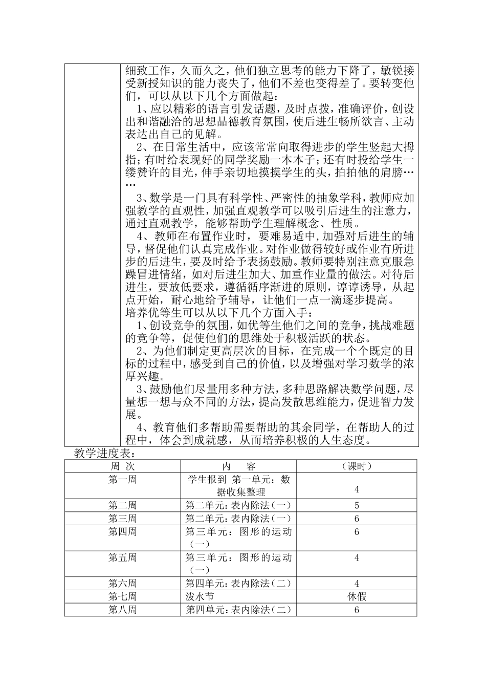 班老乡九年一贯制中心校学年度教学计划表_第3页