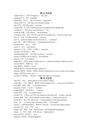 第22天任务  withhold 使停止，阻挡 英语单词练习