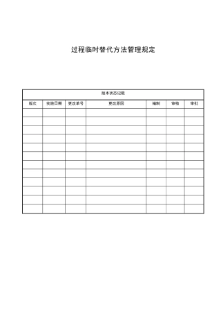 过程临时替代方法管理规定
