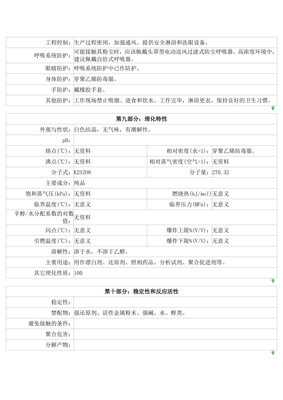 过硫酸钾高硫酸钾安全技术说明书_第3页