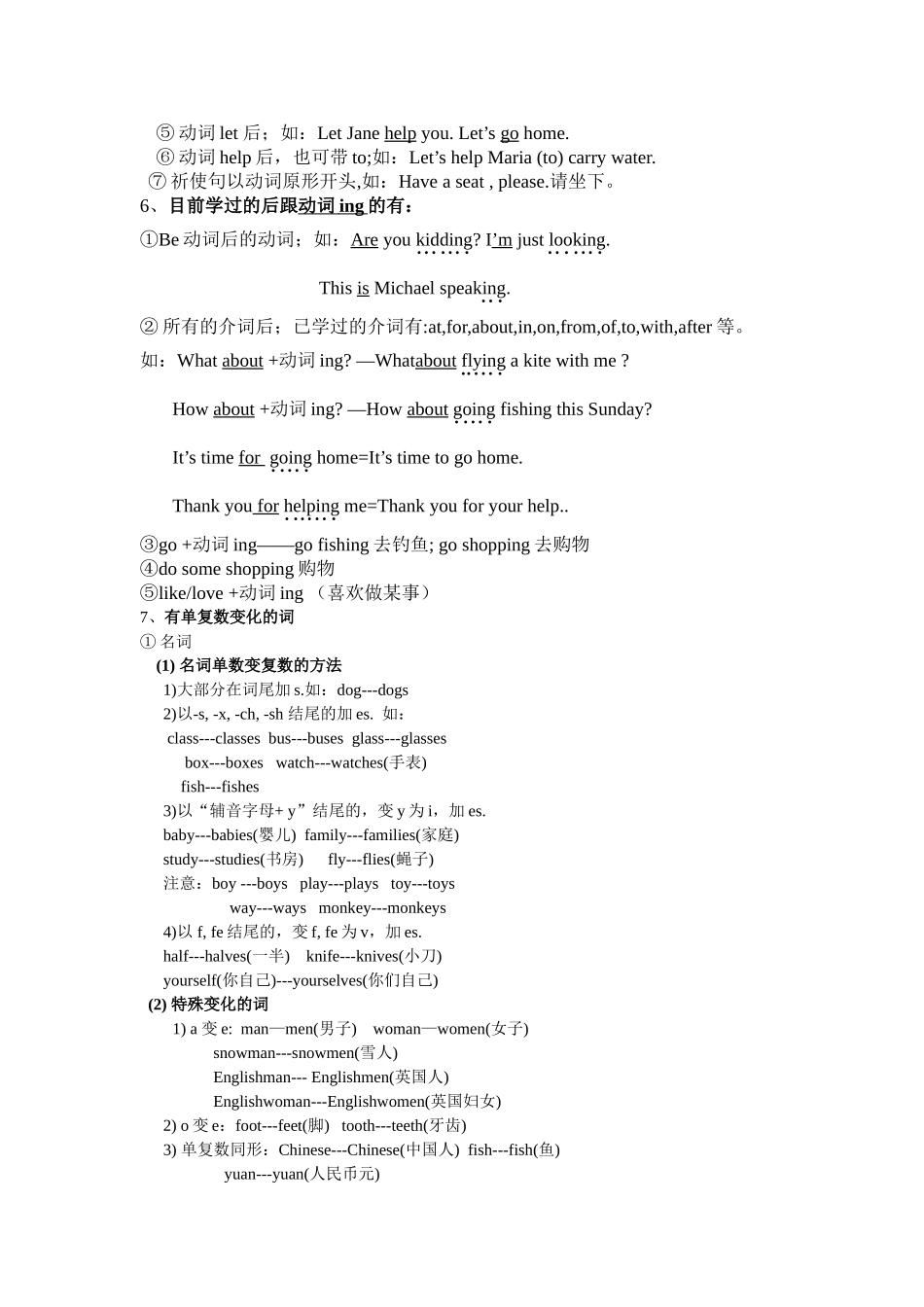 七年级英语语法总结_第2页