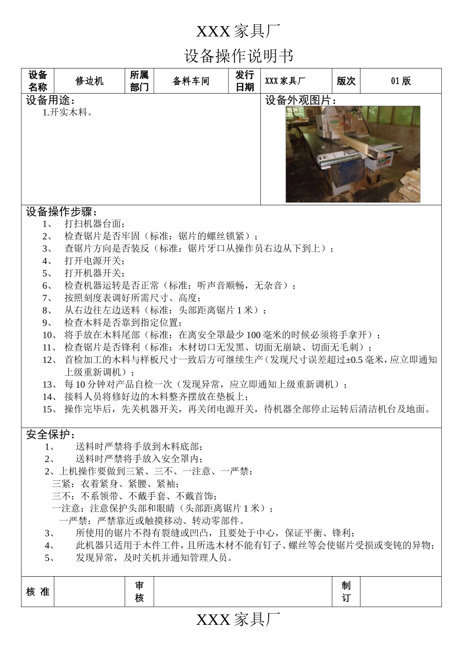 家具厂设备操作说明书_第2页