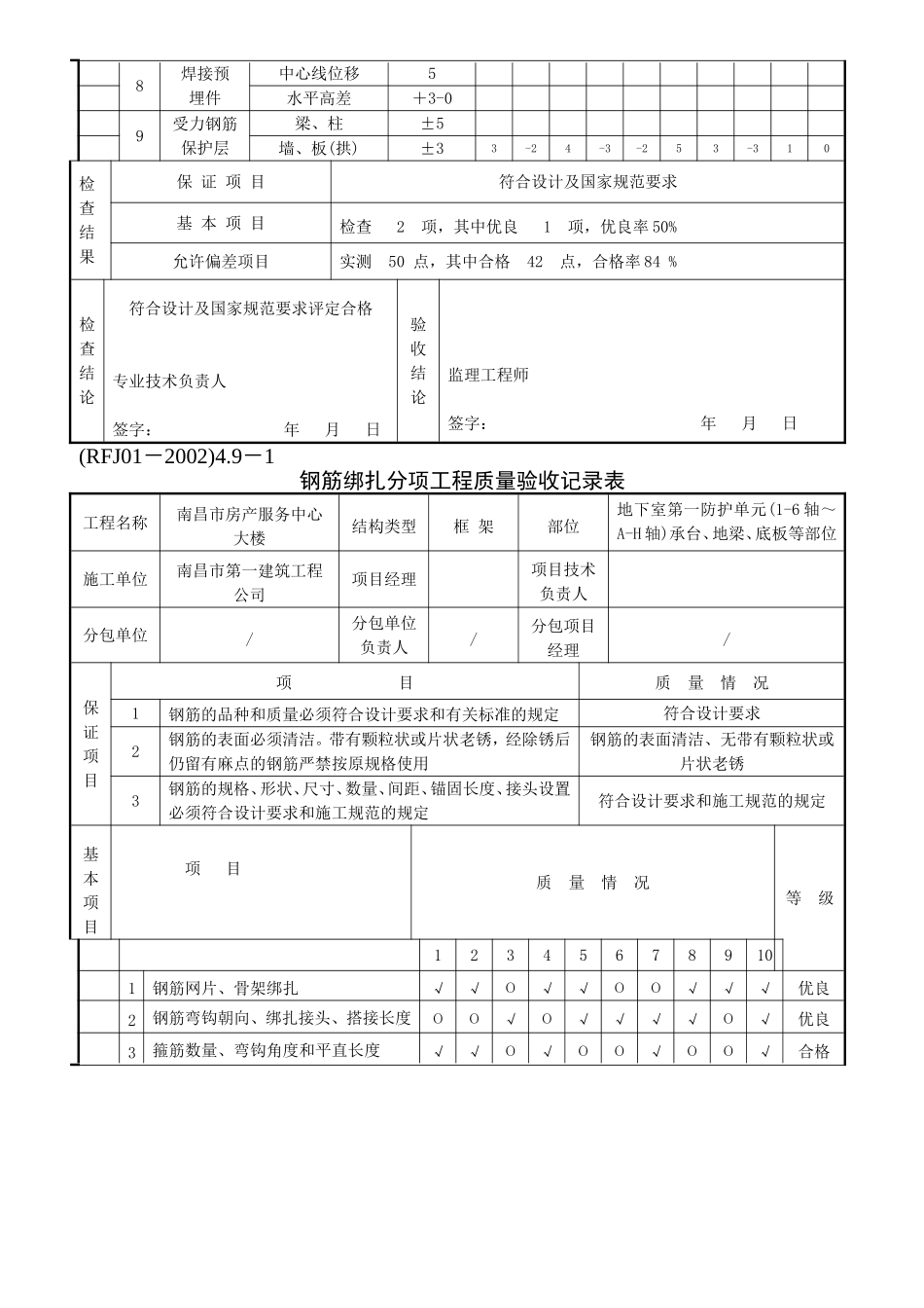 钢筋绑扎分项工程质量验收记录表_第2页