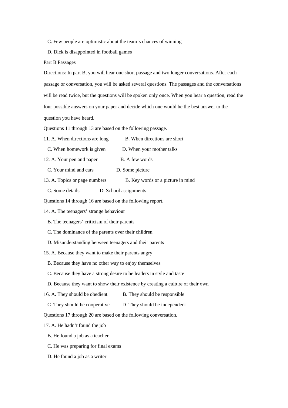 高三英语学科调研试题模拟_第2页