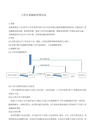 工作任务跟踪管理办法