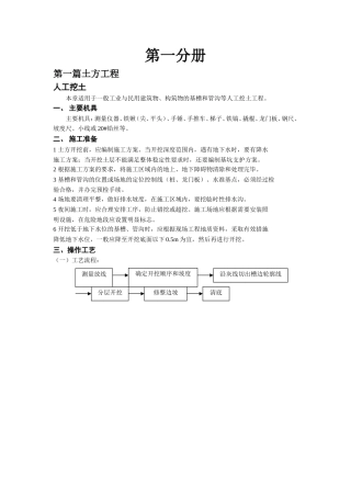 第一分册 土方工程  知识点汇总