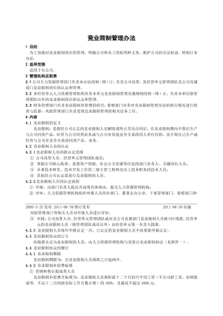 竞业限制管理办法