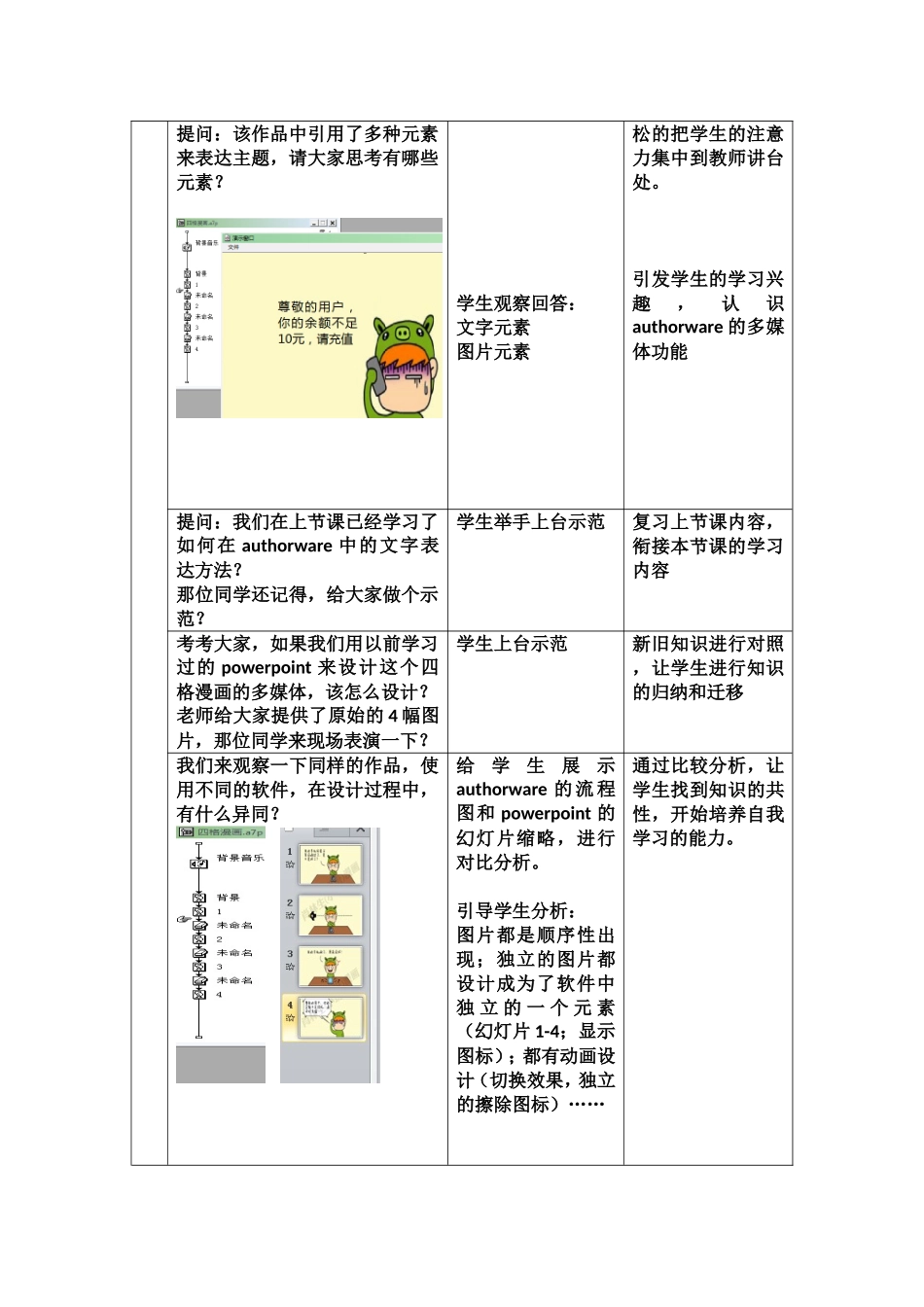 九年级第三课在作品中插入图像 教学设计教案_第2页