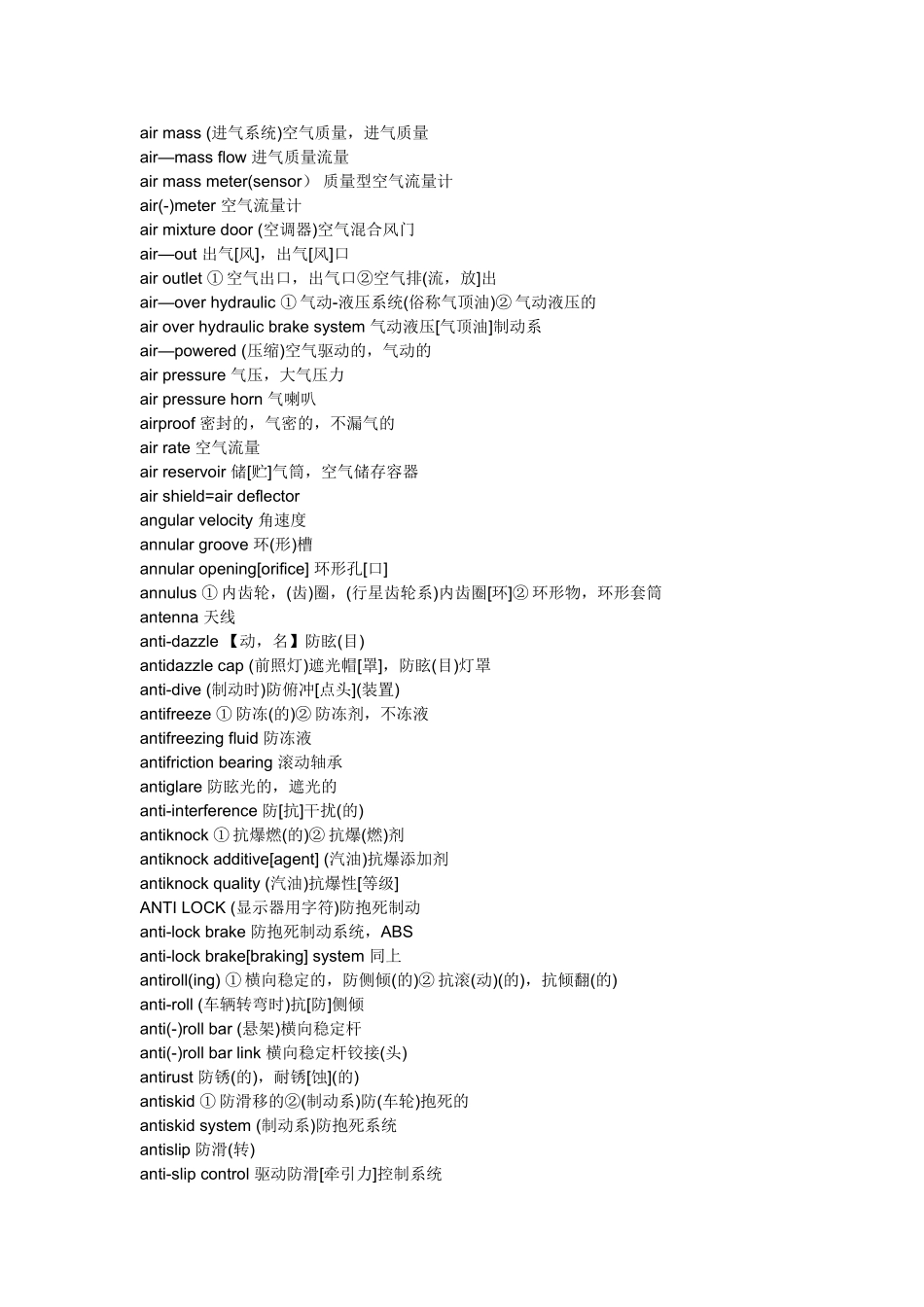 汽车英语大全速查手册_第3页