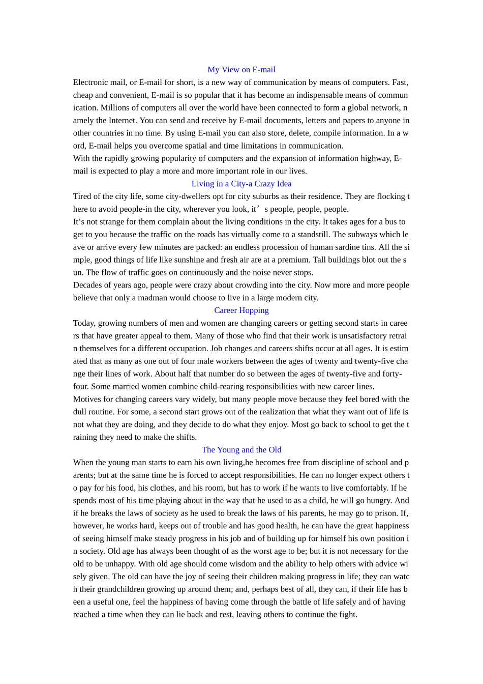 英语短文汇总作文 The Pleasures and Pains of Childhood_第2页