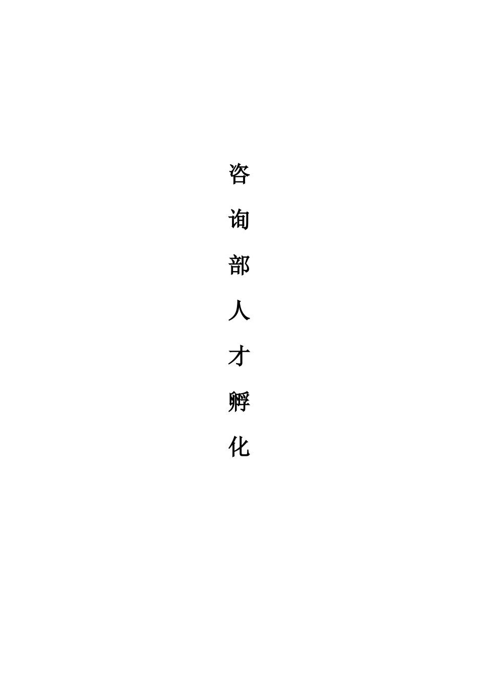 咨询部人才规划_第1页