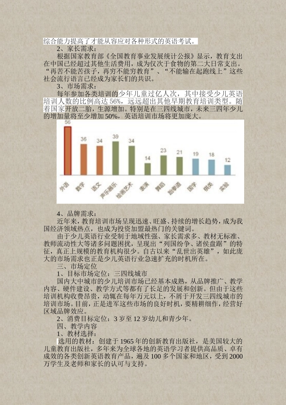 少儿英语教育策划书_第2页