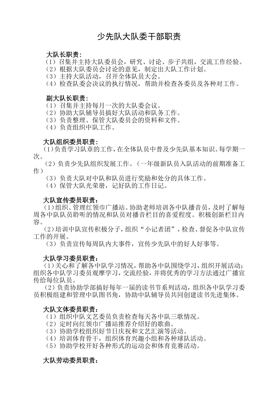 少先队大队委干部职责_第1页