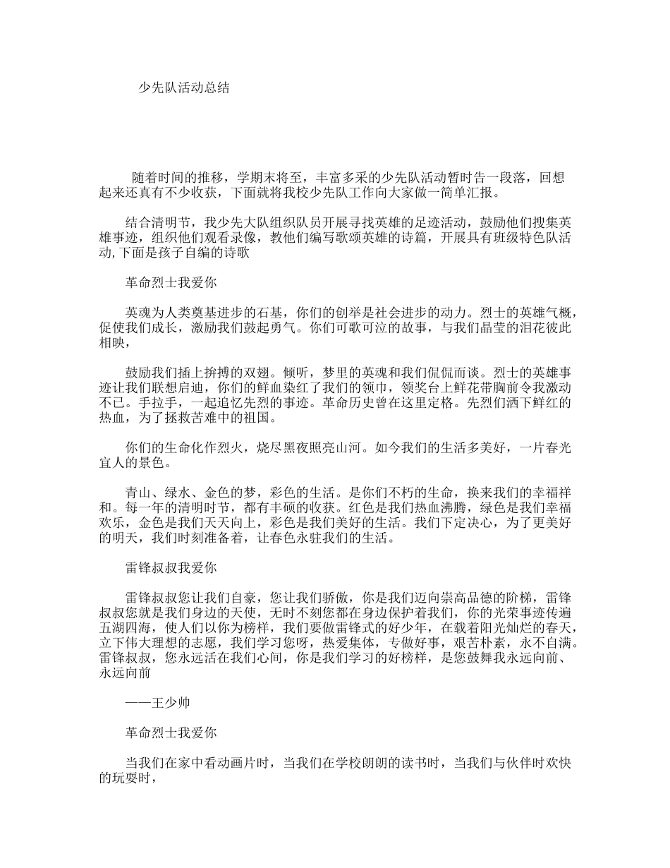 少先队活动总结_第1页